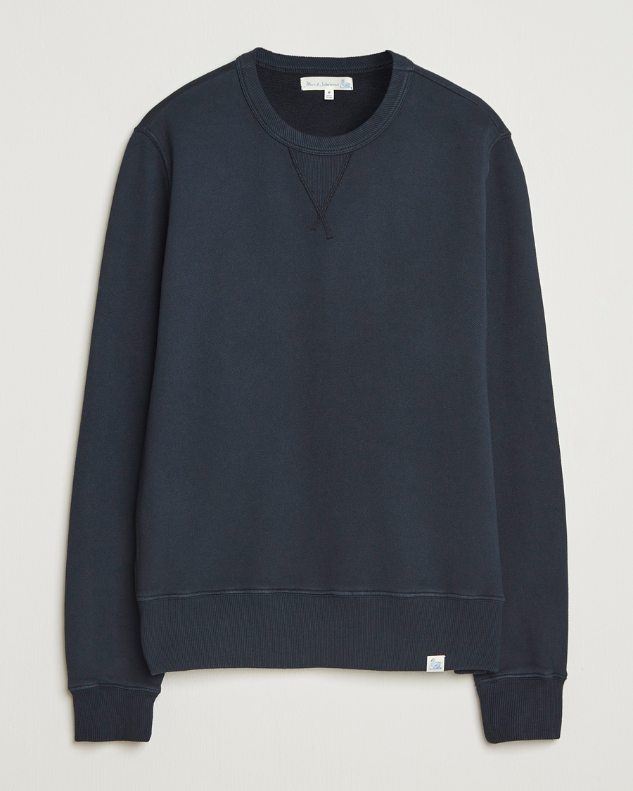 Herren | Pullover | Merz b. Schwanen | Relaxed Fit Vintage Cotton Sweatshirt Charcoal