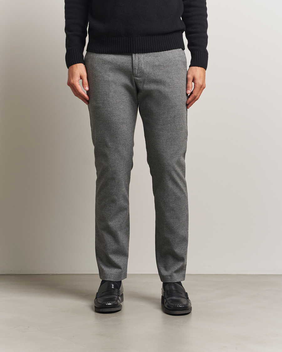 Herren | Hosen | NN07 | Theo Brushed Cotton Trousers Dark Grey