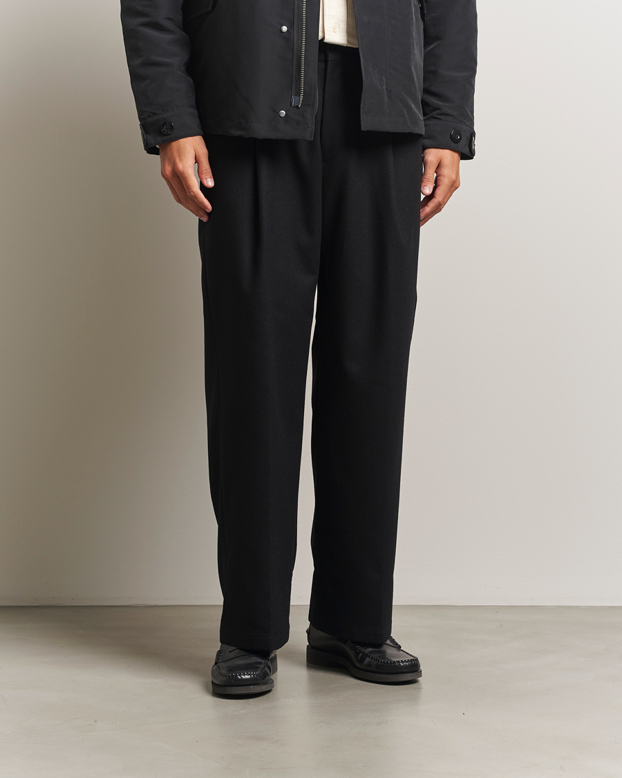 Herren | Hosen | NN07 | Kay Wool Pleated Trousers Black
