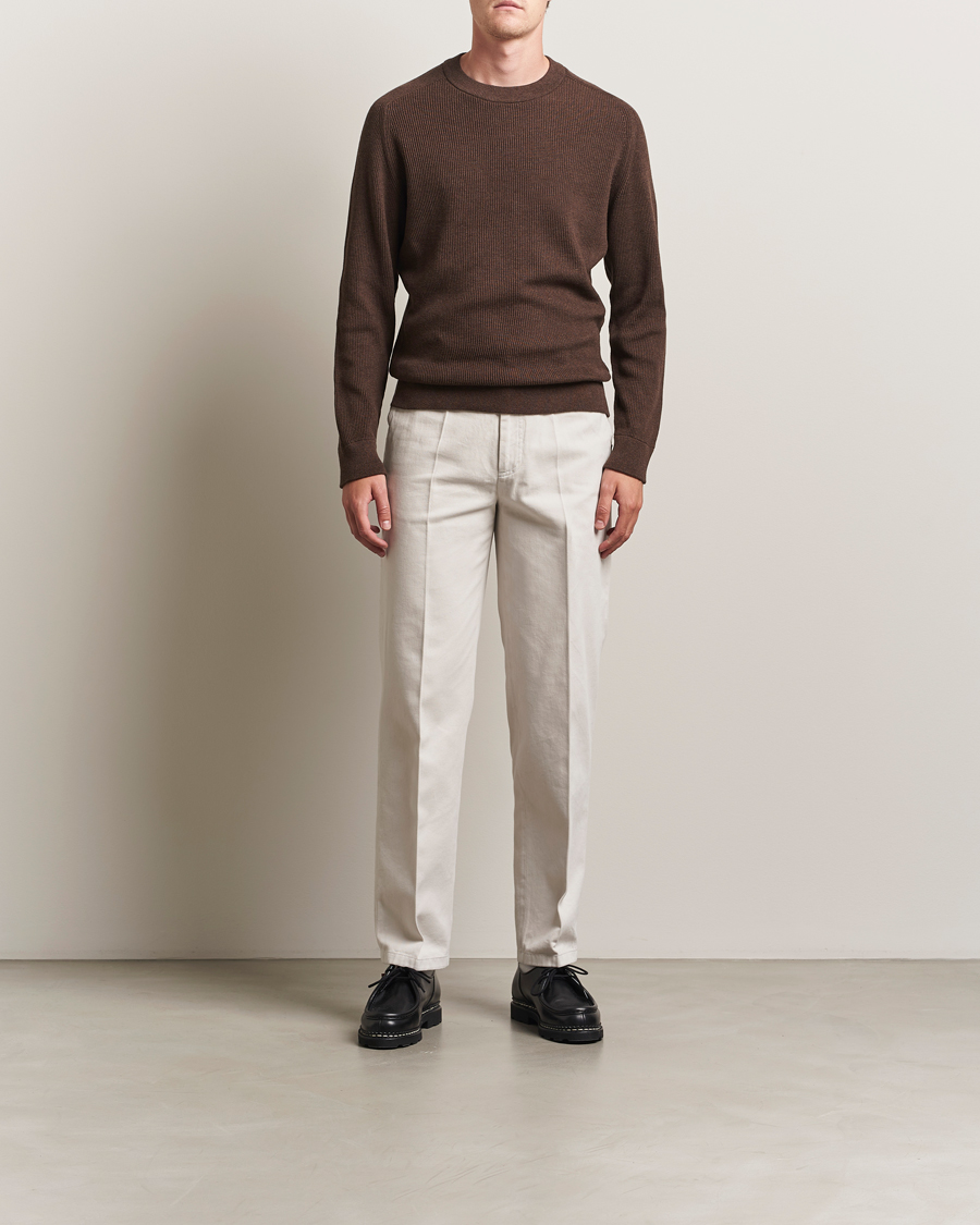 Herren | Pullover | NN07 | Kevin Cotton Knitted Sweater Demitasse Brown