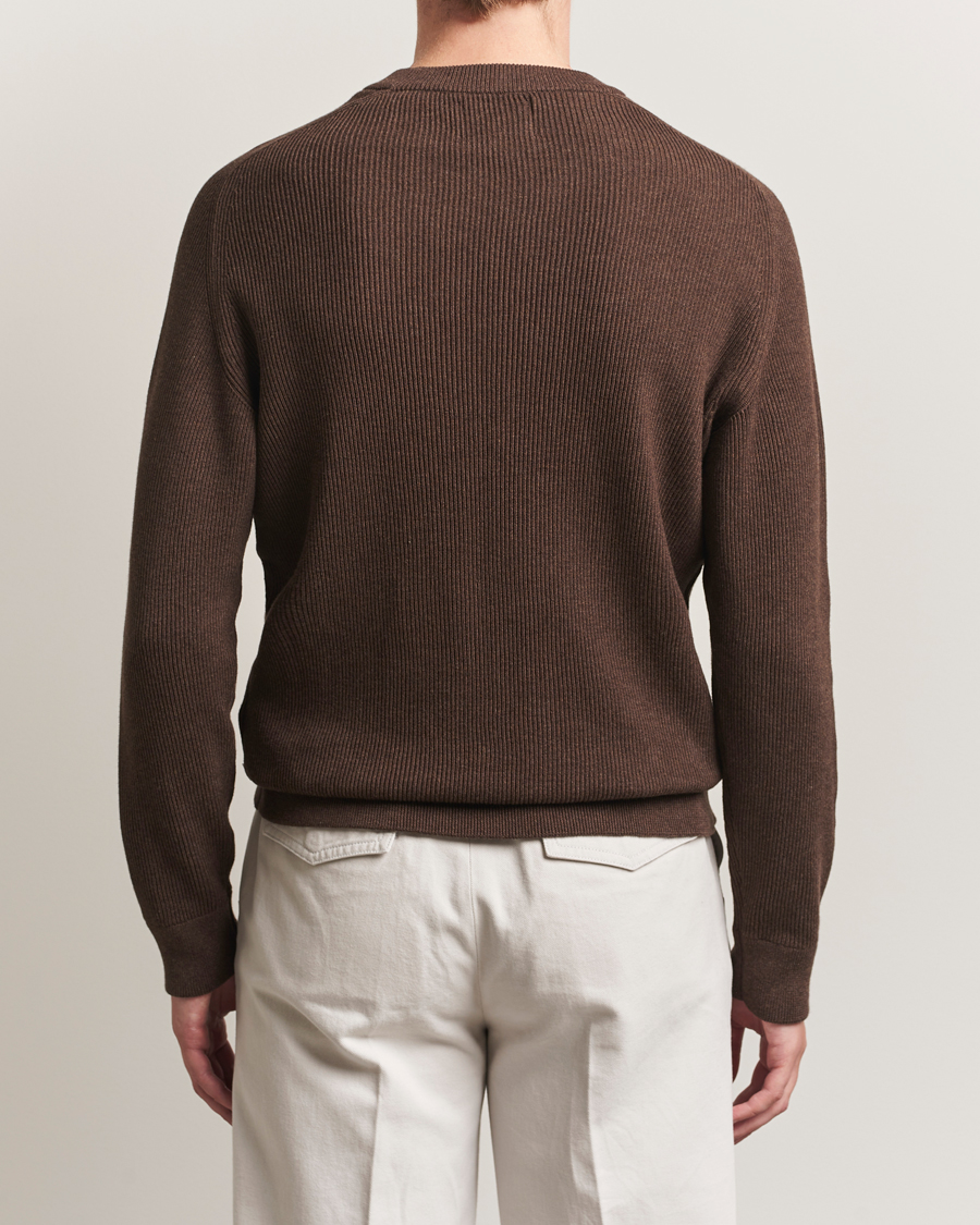 Herren | Pullover | NN07 | Kevin Cotton Knitted Sweater Demitasse Brown