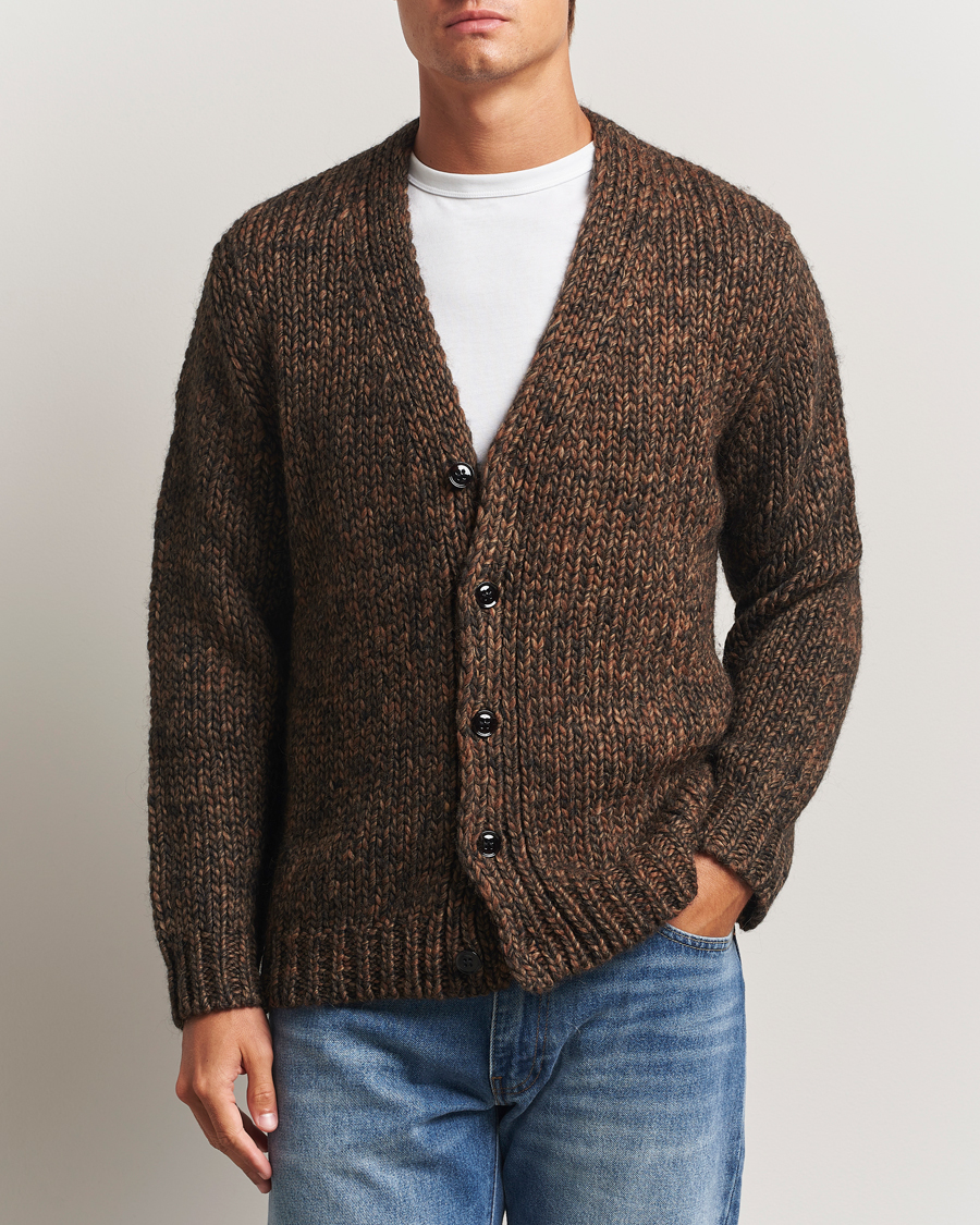 Herren | Pullover | NN07 | Osky Heavy Knitted Cardigan Demitasse Brown