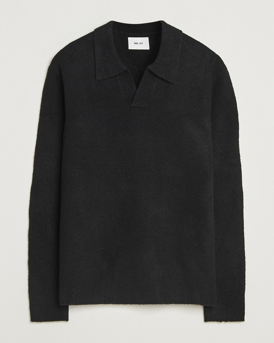 Herren | Pullover | NN07 | Hope Wool Knitted Polo Black