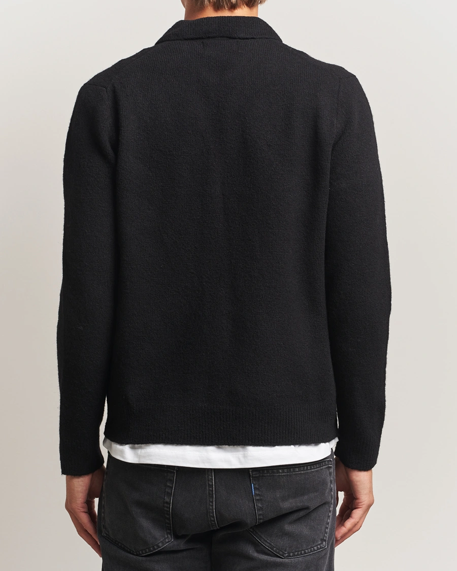 Herren | Pullover | NN07 | Hope Wool Knitted Polo Black