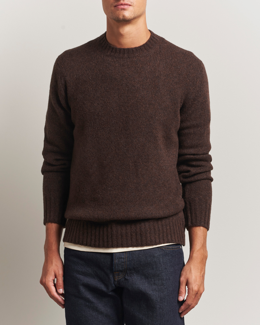 Herren | Pullover | NN07 | Lee Wool Knitted Sweater Demitasse Brown