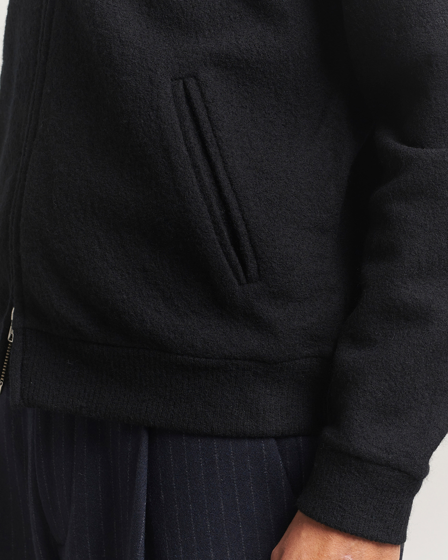 Herren | Pullover | NN07 | Boiled Wool Full Zip Black