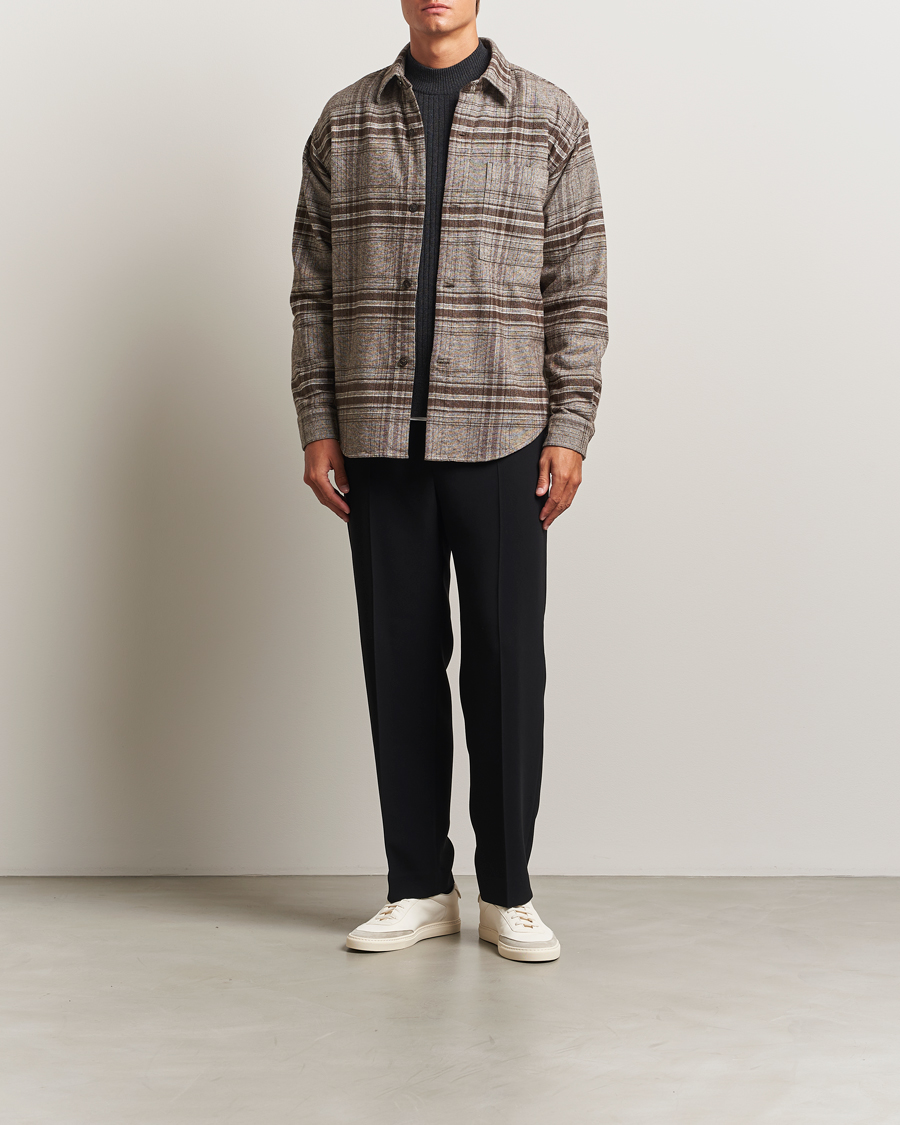 Herren | Hemden | NN07 | Adwin Checked Overshirt Brown