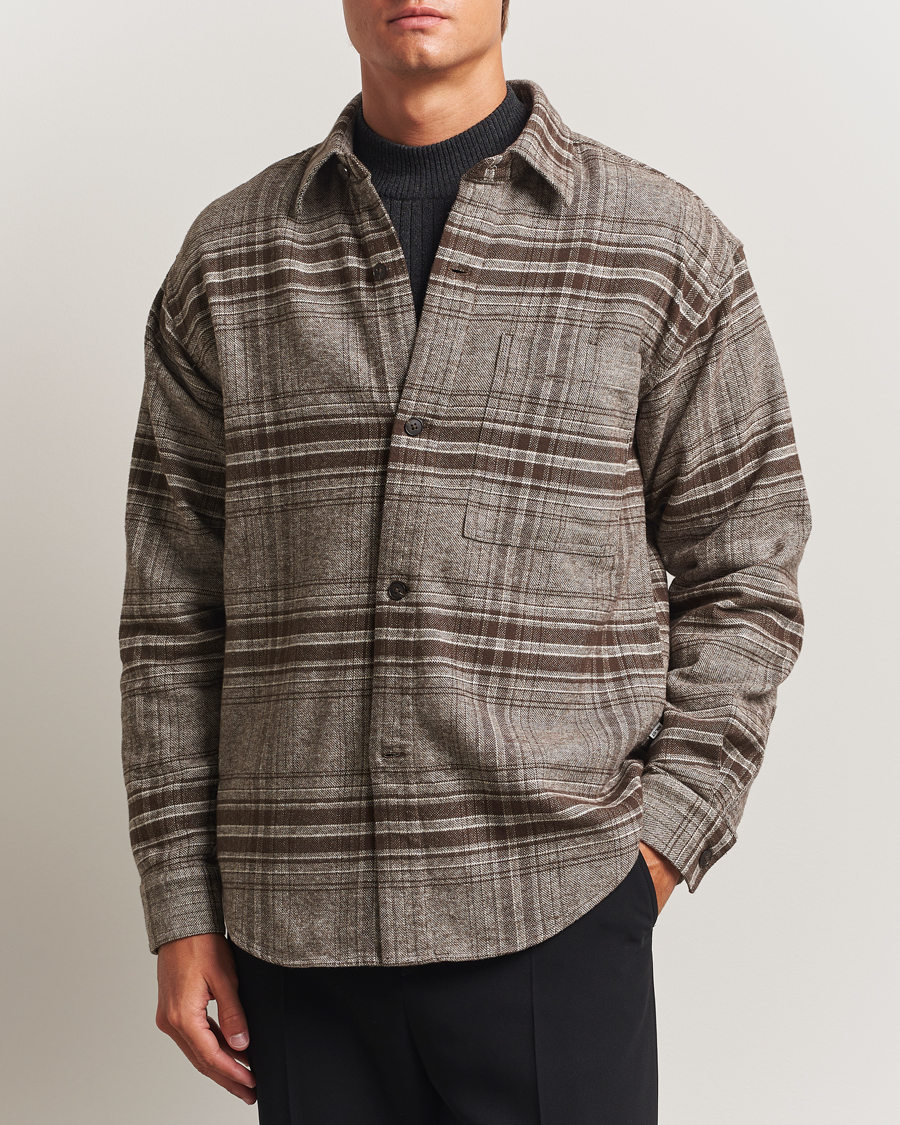 Herren | Hemden | NN07 | Adwin Checked Overshirt Brown