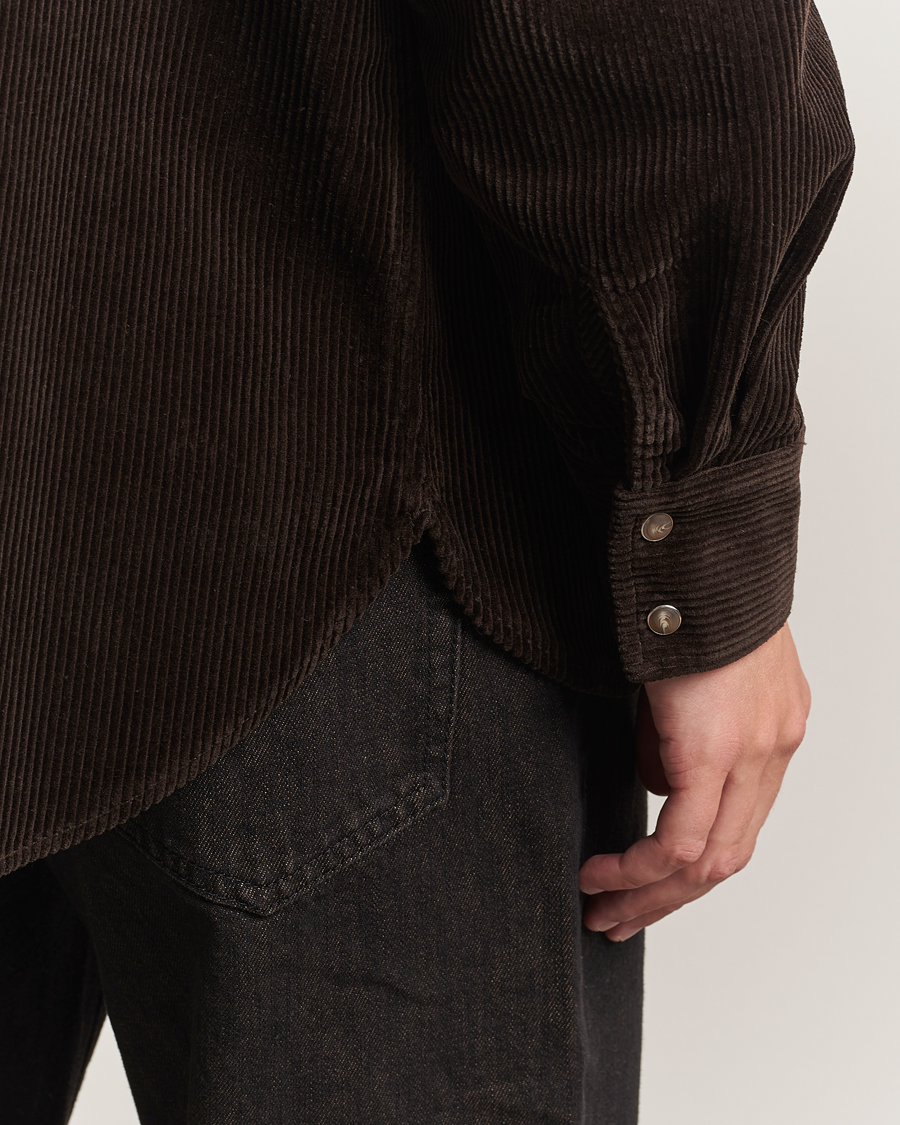 Herren | Hemden | NN07 | Ricky Corduroy Overshirt Demitasse Brown
