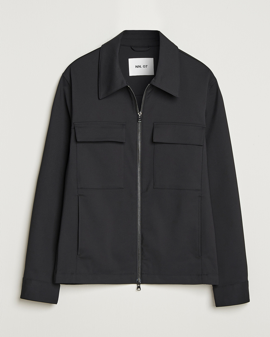 Herren | Hemden | NN07 | Alban Technical Overshirt Black
