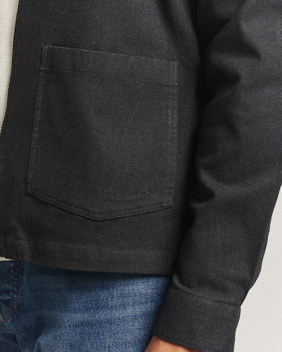 Herren | Hemden | NN07 | Virgil Brushed Cotton Overshirt Black Multi