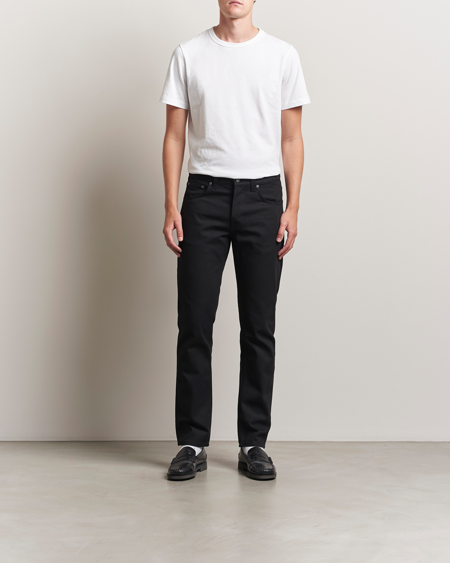 Herren | Jeans | Nudie Jeans | Solid Ollie Jeans Dry Pure Black