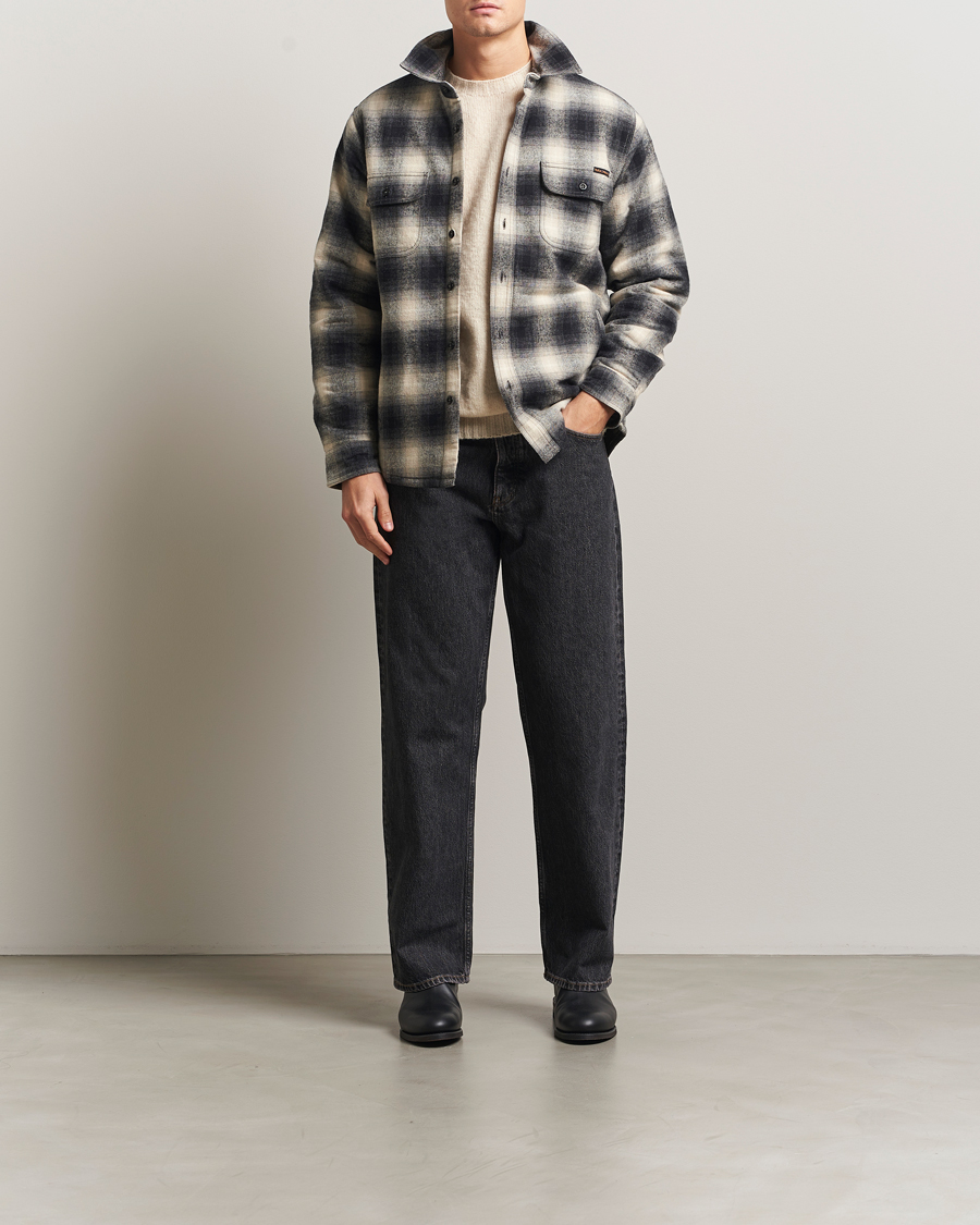 Herren | Hemden | Nudie Jeans | Glenn Padded Checked Overshirt Black