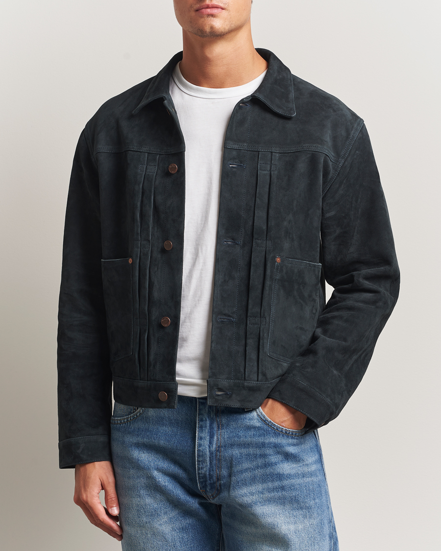 Herren | Jacken | Nudie Jeans | Dante II Suede Jacket Navy