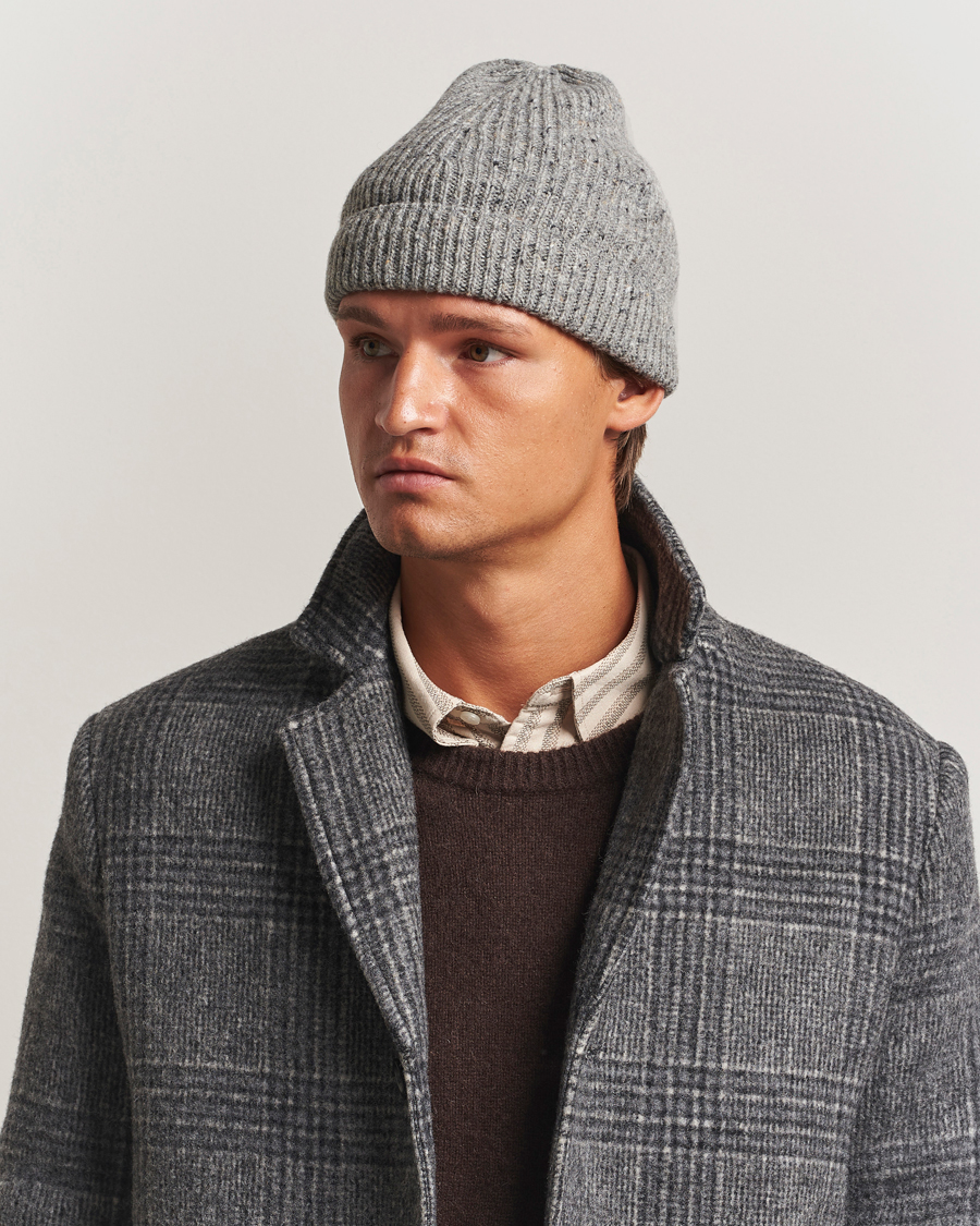 Herren | Mützen | Samsøe Samsøe | Nataniel Donegal Beanie Grey Melange