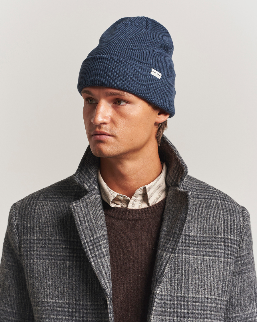 Herren | Mützen | Samsøe Samsøe | The Wool Beanie Midnight Navy