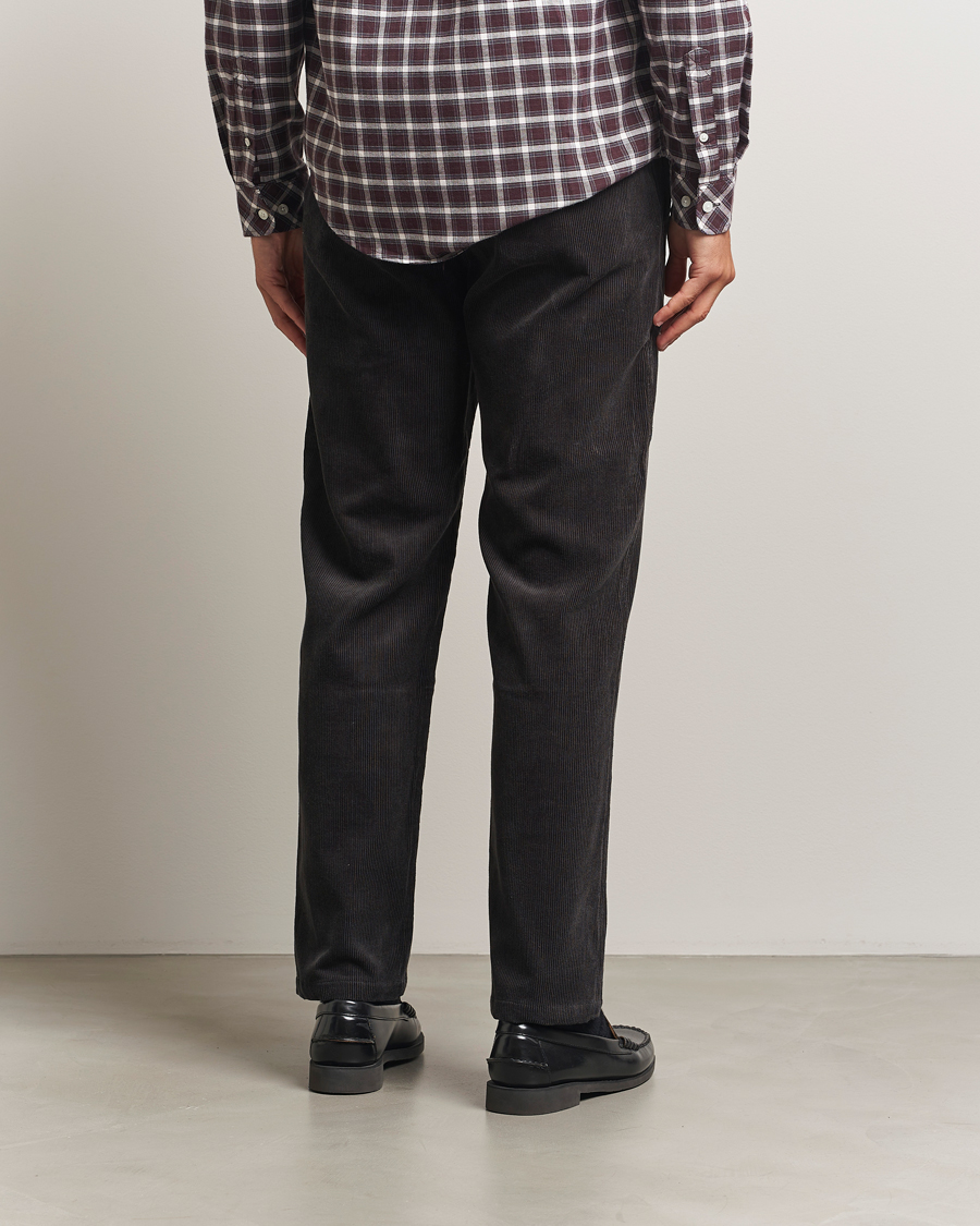 Herren | Hosen | Samsøe Samsøe | Jabari Corduroy Drawstring Trousers Black Oyster