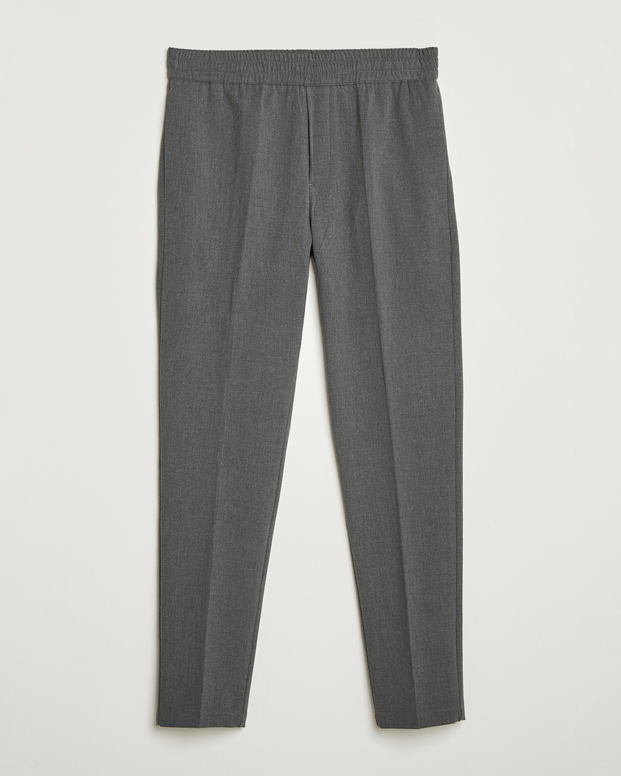 Herren | Hosen | Samsøe Samsøe | Smithy Drawstring Trousers Dark Grey Melange