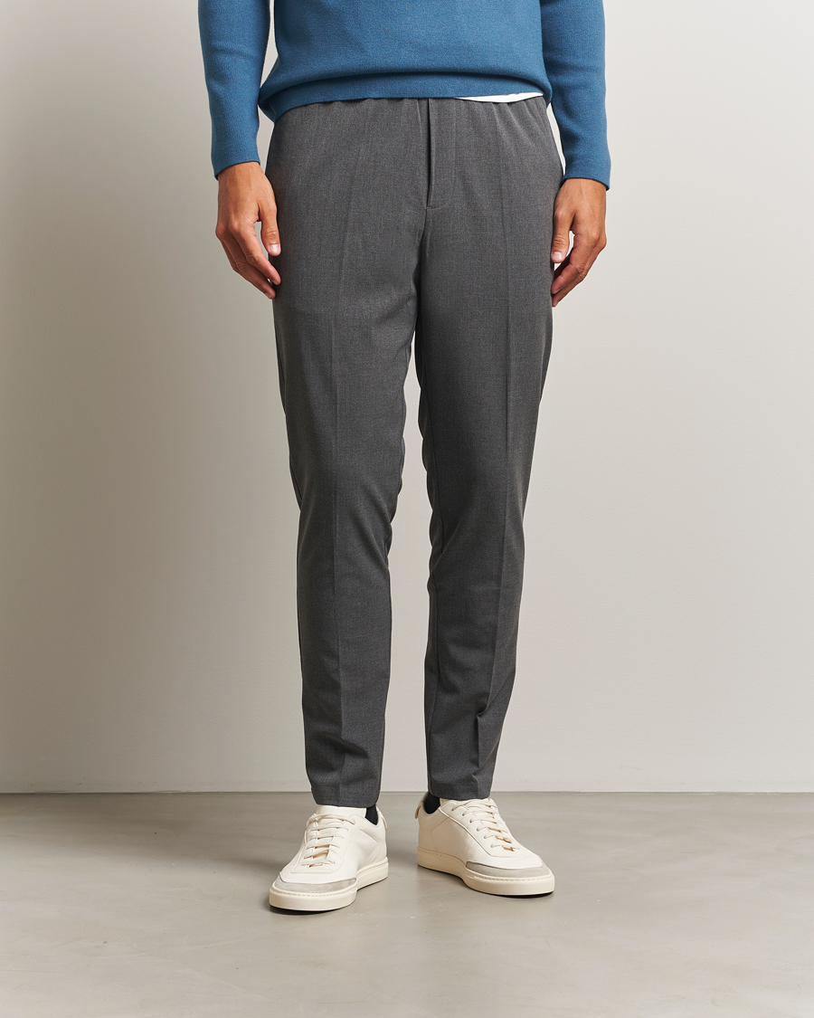 Herren | Hosen | Samsøe Samsøe | Smithy Drawstring Trousers Dark Grey Melange