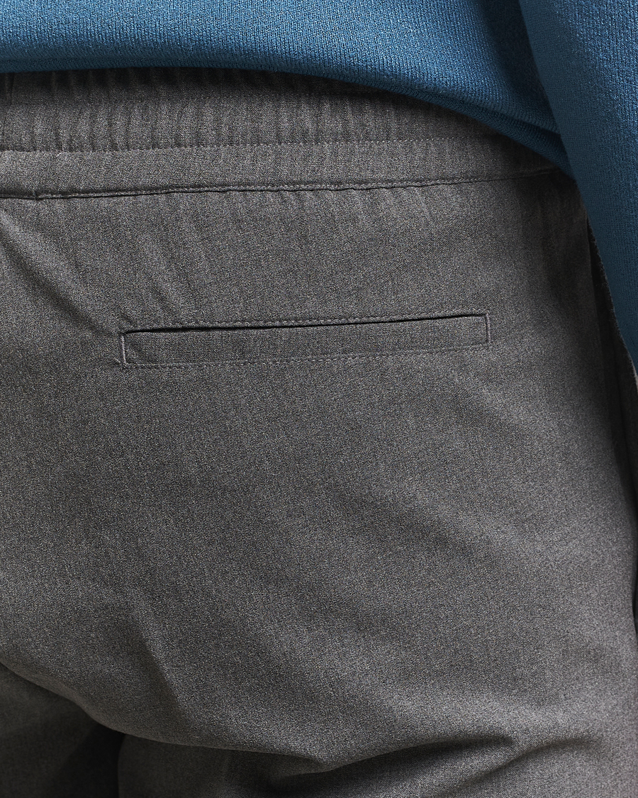 Herren | Hosen | Samsøe Samsøe | Smithy Drawstring Trousers Dark Grey Melange
