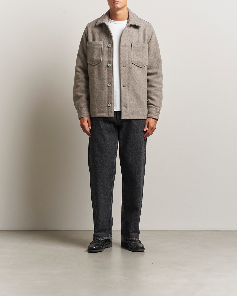 Herren | Jacken | Samsøe Samsøe | Pally Padded Shirt Jacket Elephant Skin