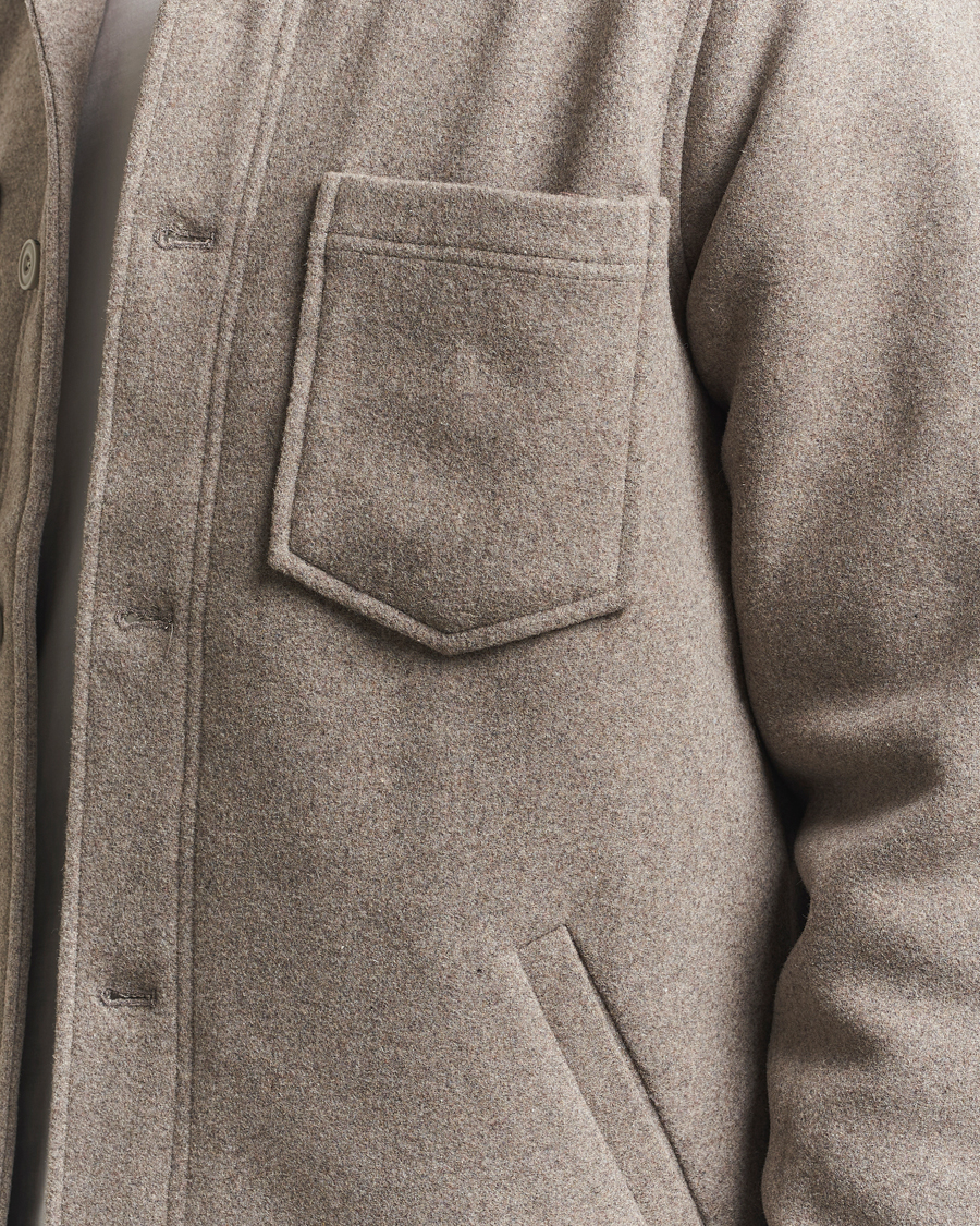 Herren | Jacken | Samsøe Samsøe | Pally Padded Shirt Jacket Elephant Skin
