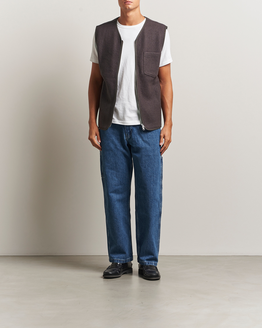 Herren | Jacken | Samsøe Samsøe | Hannes Boiled Wool Vest Turkish Coffee