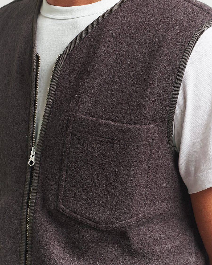 Herren | Jacken | Samsøe Samsøe | Hannes Boiled Wool Vest Turkish Coffee