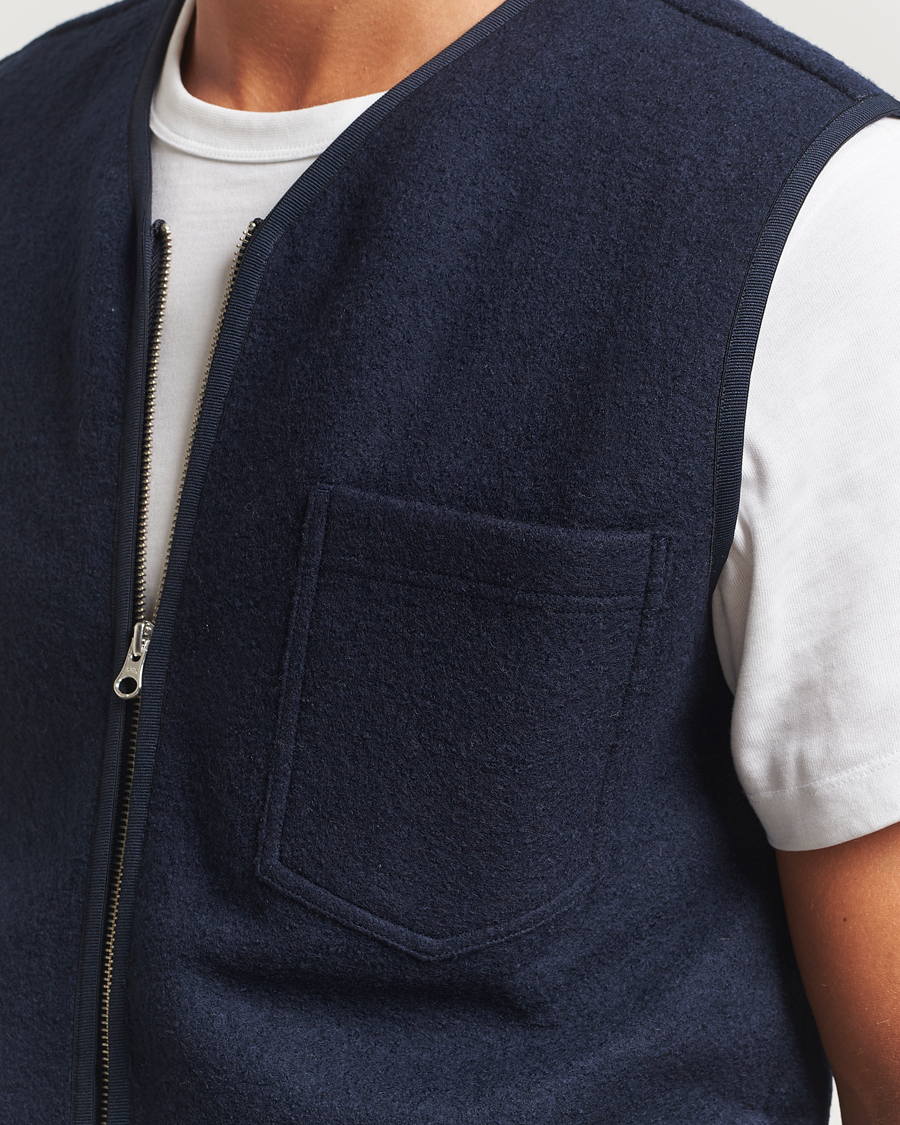 Herren | Westen | Samsøe Samsøe | Hannes Boiled Wool Vest Salute Navy