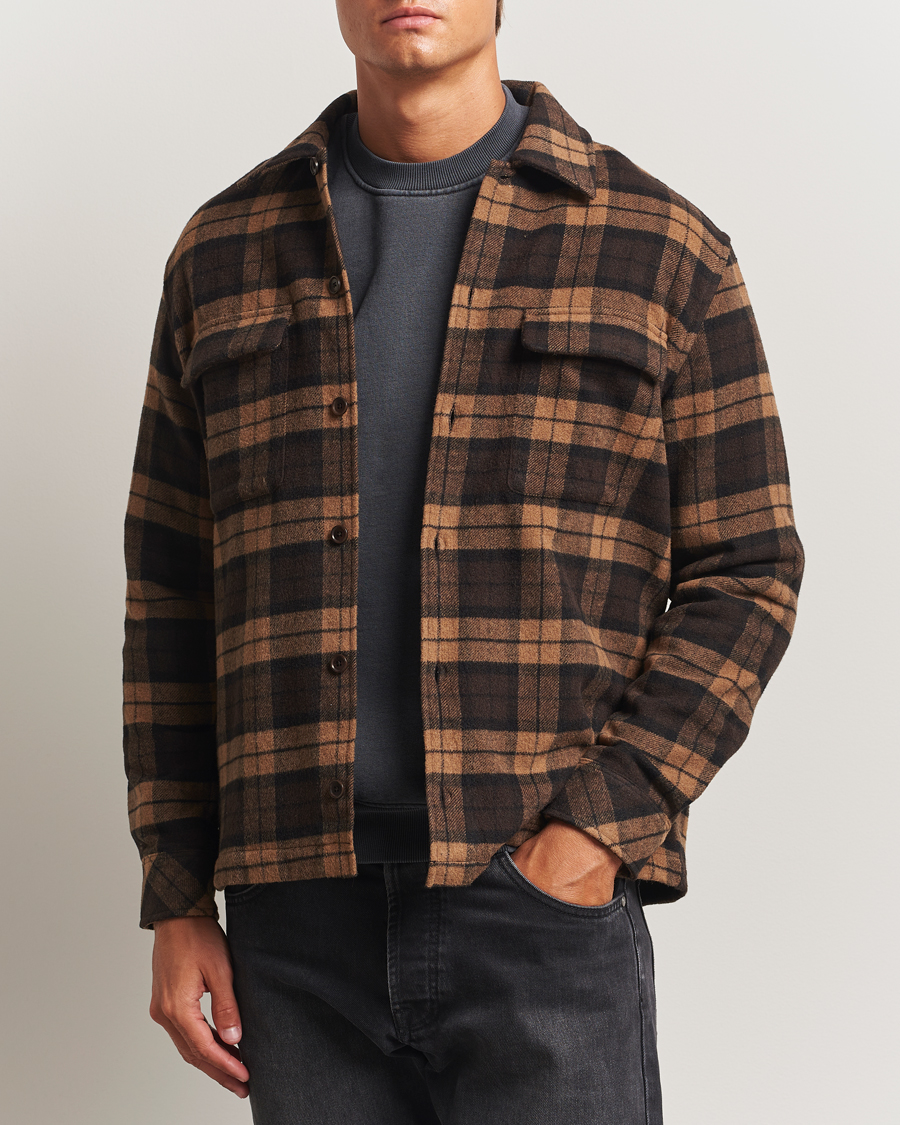 Herren | Hemden | Samsøe Samsøe | Castor Checked Overshirt Turkish Coffee
