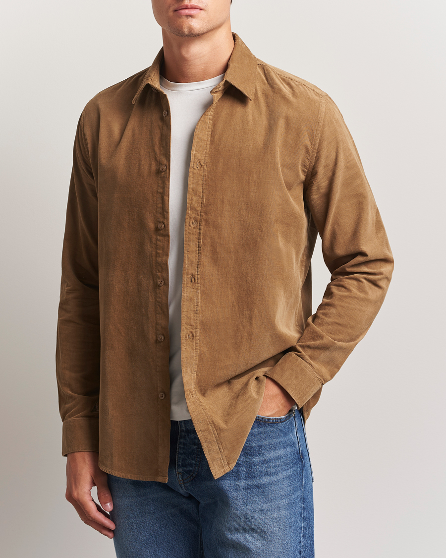 Herren | Hemden | Samsøe Samsøe | Liam Baby Cord Shirt Otter Brown