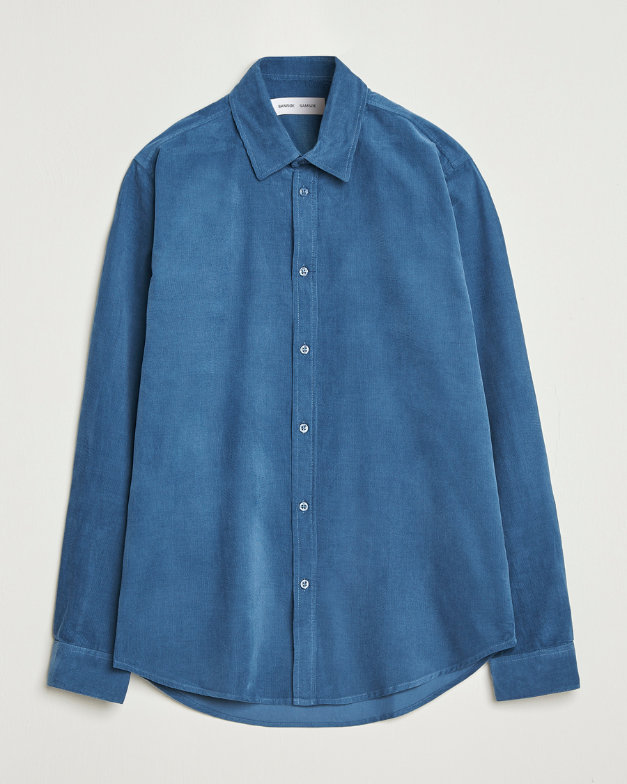 Herren | Hemden | Samsøe Samsøe | Liam Baby Cord Shirt Stellar Blue