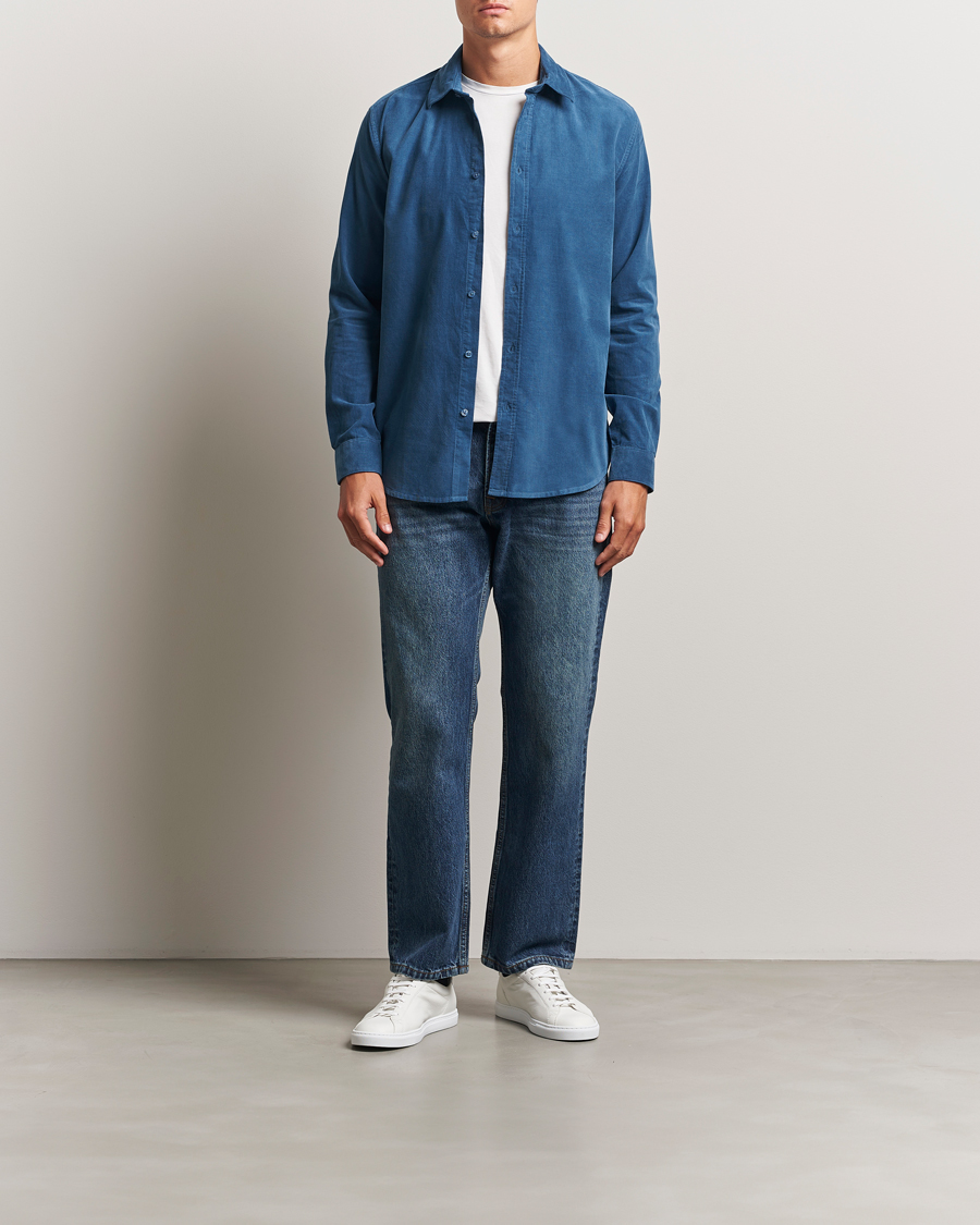 Herren | Hemden | Samsøe Samsøe | Liam Baby Cord Shirt Stellar Blue
