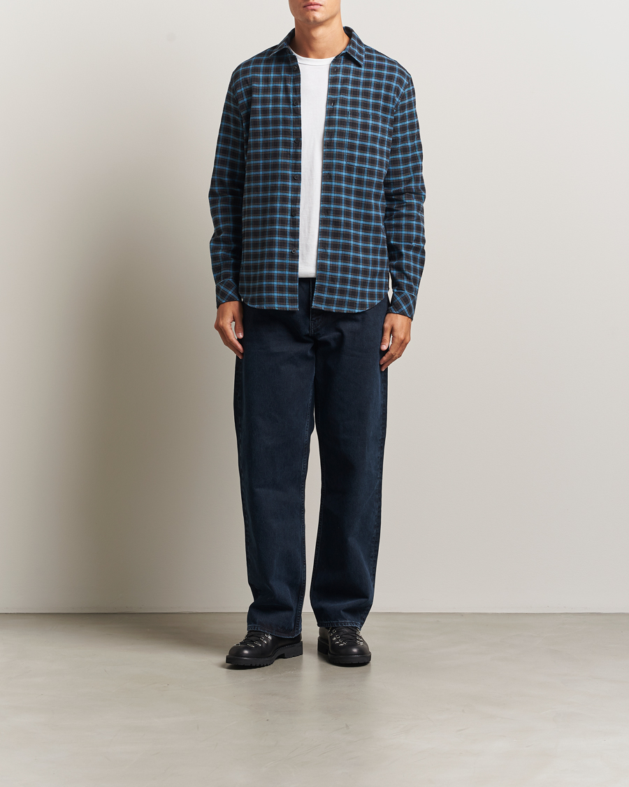 Herren | Hemden | Samsøe Samsøe | Liam Brushed Cotton Checked Shirt Turkish Coffee