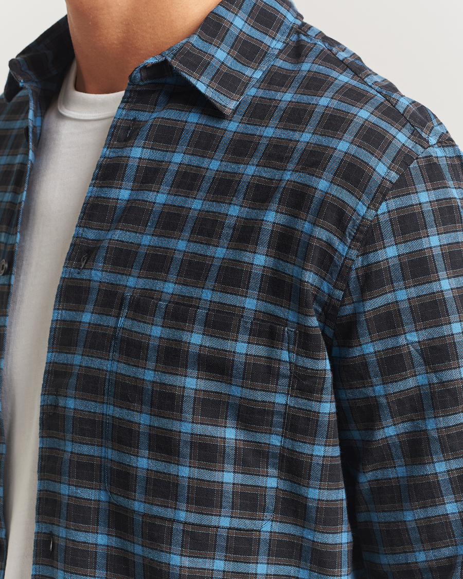 Herren | Hemden | Samsøe Samsøe | Liam Brushed Cotton Checked Shirt Turkish Coffee
