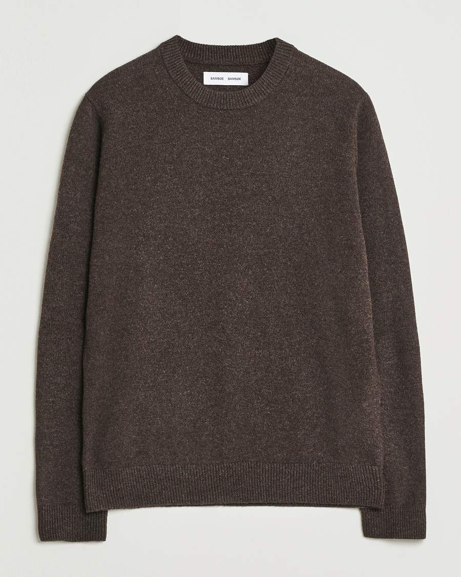 Herren | Pullover | Samsøe Samsøe | Isak Knitted Crew Neck Turkish Coffee