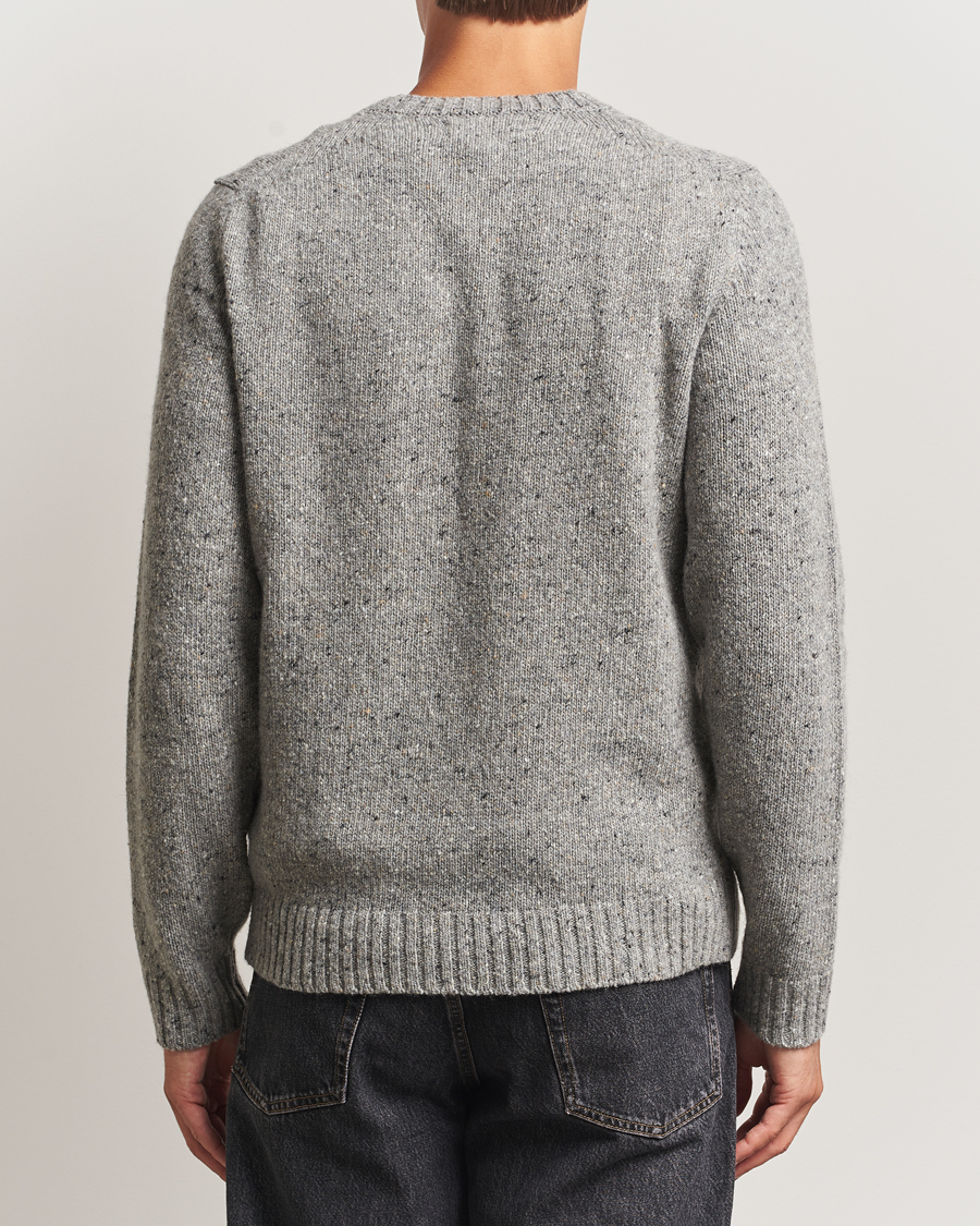 Herren | Pullover | Samsøe Samsøe | Nataniel Donegal Knitted Crew Neck Grey Melange