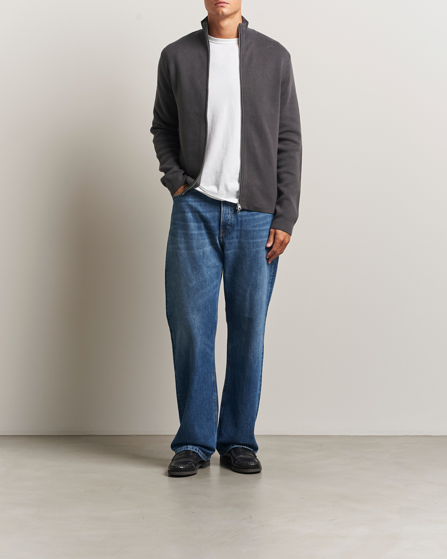 Herren | Pullover | Samsøe Samsøe | Niklas Full Zip Black Oyster