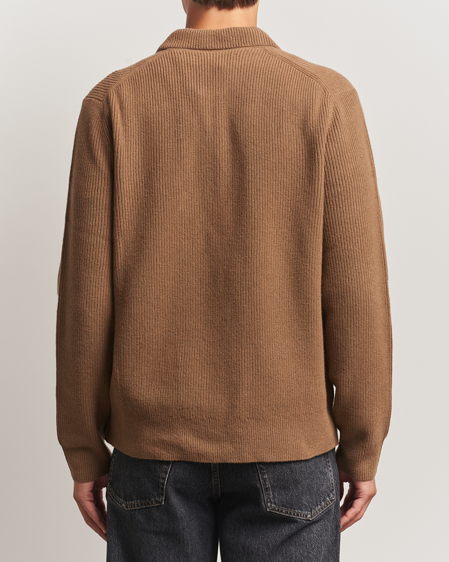 Herren | Pullover | Samsøe Samsøe | Isak Knitted Half Zip Polo Otter Brown