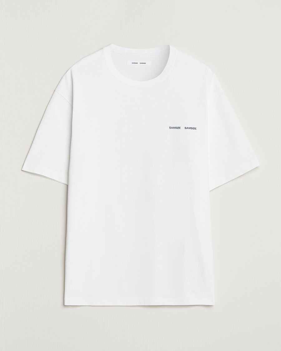 Herren | T-Shirts | Samsøe Samsøe | Florian To Connect Printed T-Shirt White
