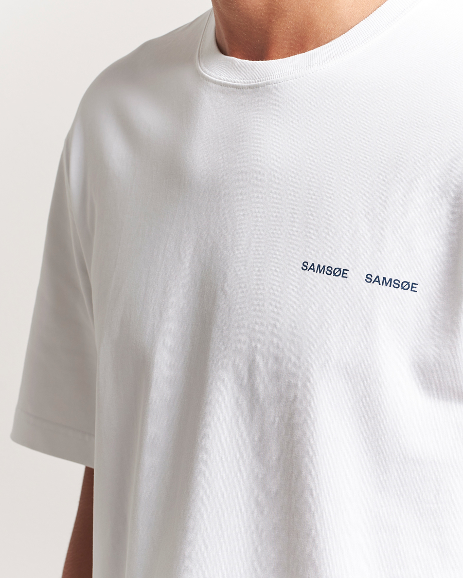Herren | T-Shirts | Samsøe Samsøe | Florian To Connect Printed T-Shirt White