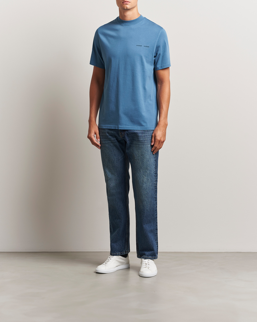 Herren | T-Shirts | Samsøe Samsøe | Norsbro Crew Neck T-Shirt Stellar Blue