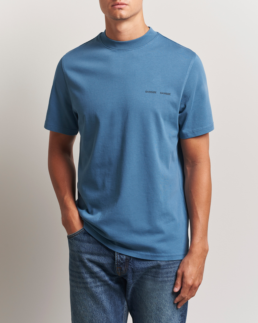 Herren | T-Shirts | Samsøe Samsøe | Norsbro Crew Neck T-Shirt Stellar Blue