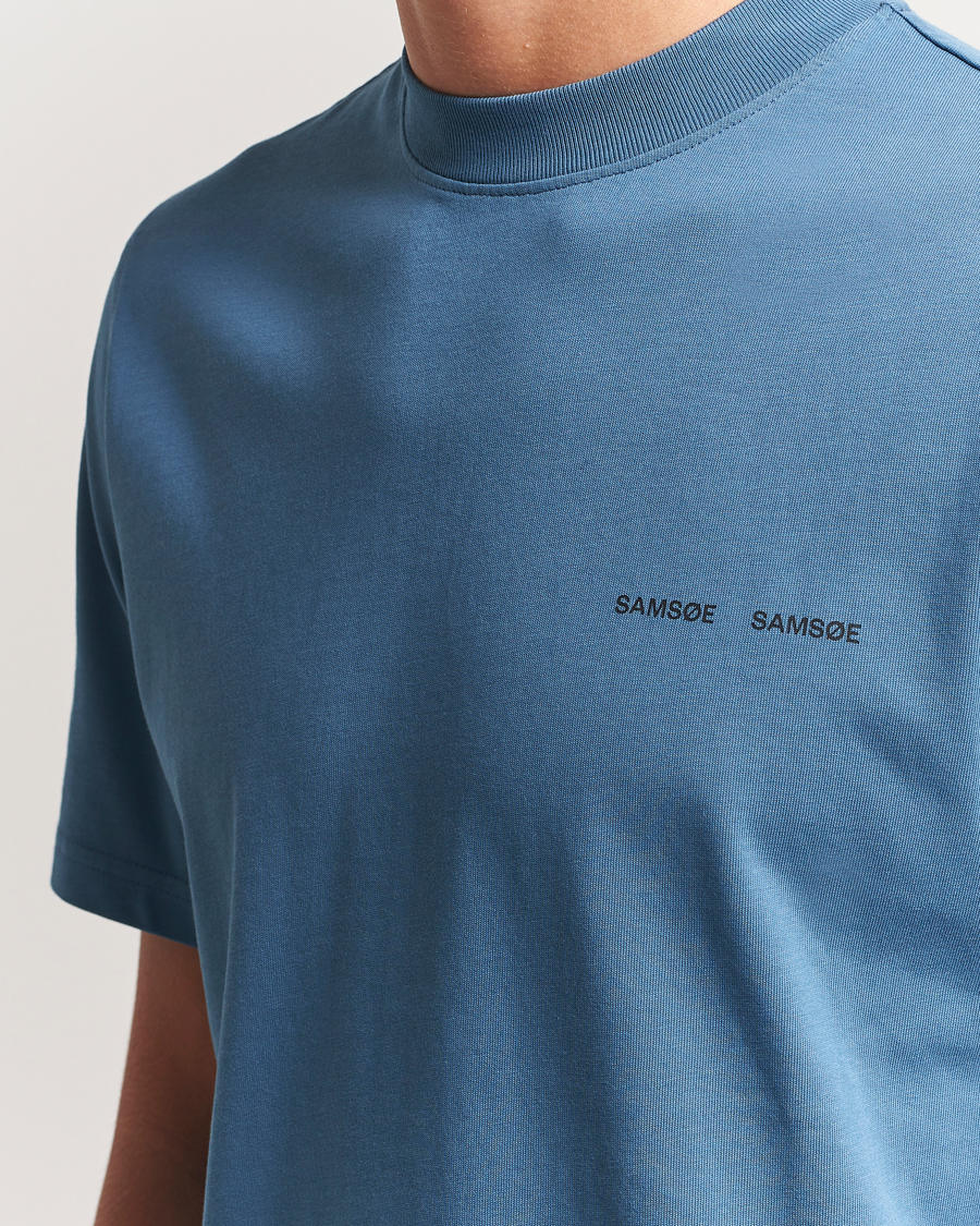 Herren | T-Shirts | Samsøe Samsøe | Norsbro Crew Neck T-Shirt Stellar Blue