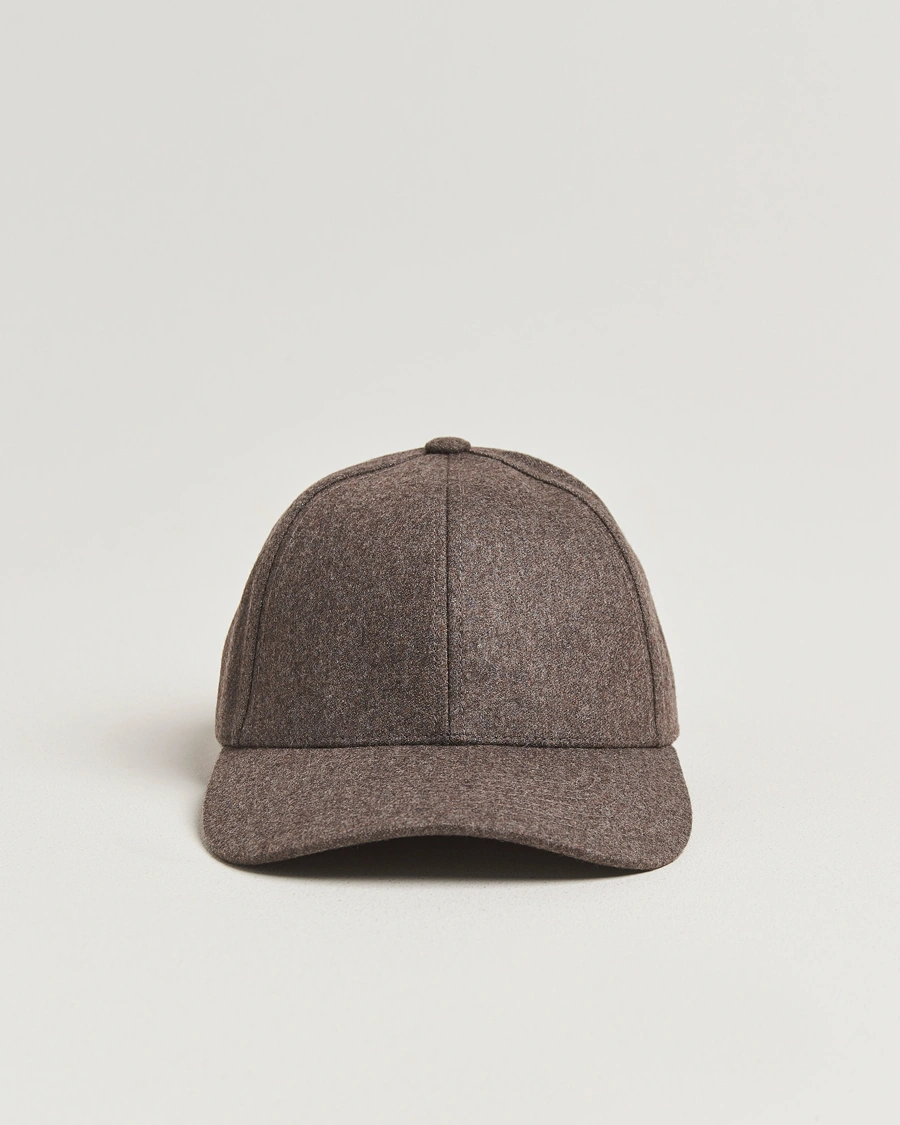 Herren | Hüte & Mützen | Varsity Headwear | Flannel Baseball Cap Taupe Brown