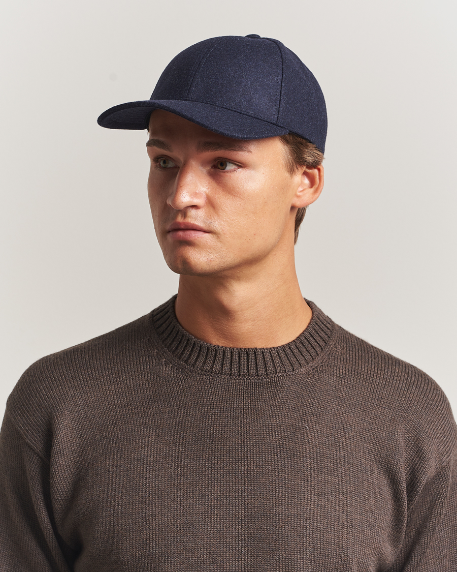 Herren | Hüte & Mützen | Varsity Headwear | Flannel Baseball Cap Dark Navy