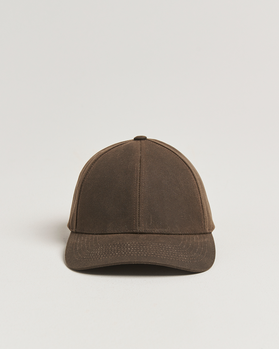 Herren | Hüte & Mützen | Varsity Headwear | Oilskin Baseball Cap Chestnut Brown