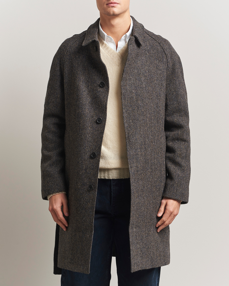Herren | Jacken | Walker Slater | Watson Harris Tweed Herringbone Coat Dark Brown