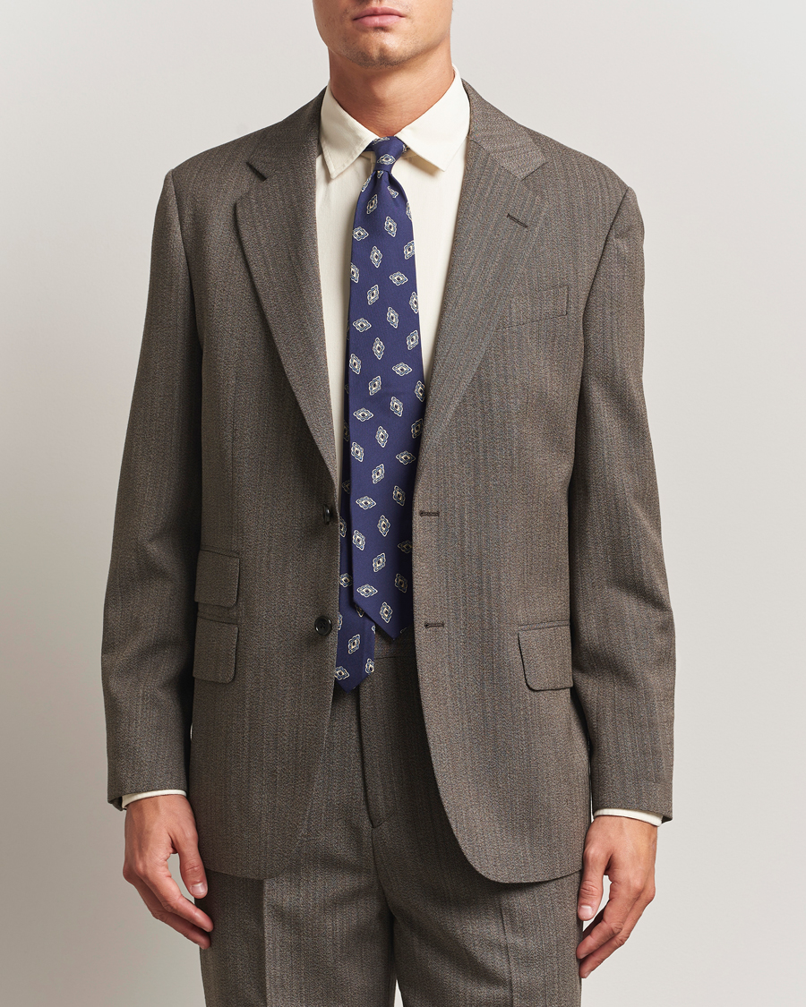 Herren | Sakkos | GANT 240 Mulberry Street | Herringbone Suit Jacket Deep Brown