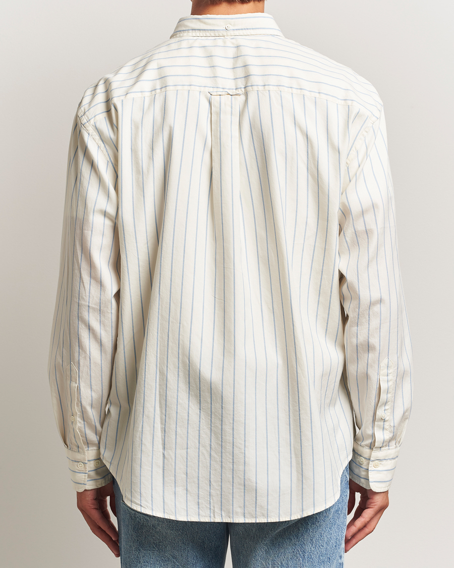 Herren | Hemden | GANT 240 Mulberry Street | Relaxed Fit Luxury Striped Oxford Shirt Cream